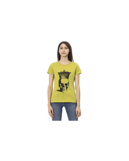Short Sleeve T-shirt With Round Neck - Front Print XL Women