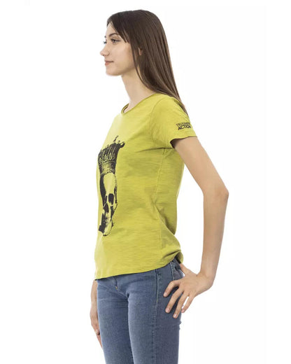 Short Sleeve T-shirt With Round Neck - Front Print XL Women
