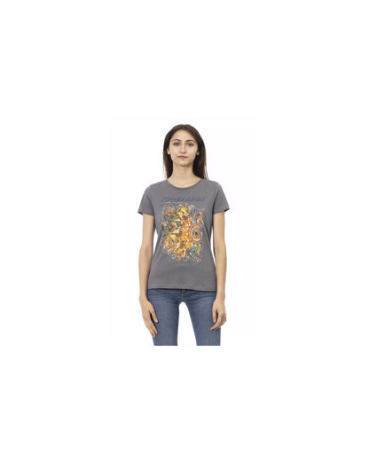 Short Sleeve T-shirt with Front Print XL Women
