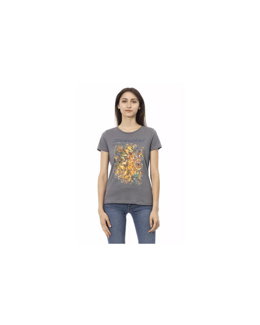 Short Sleeve T-shirt with Front Print XL Women