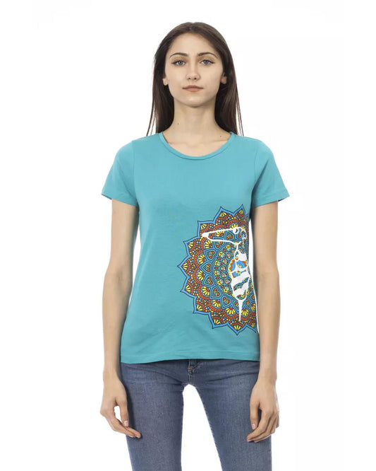 Short Sleeve T-shirt with Front Print XL Women