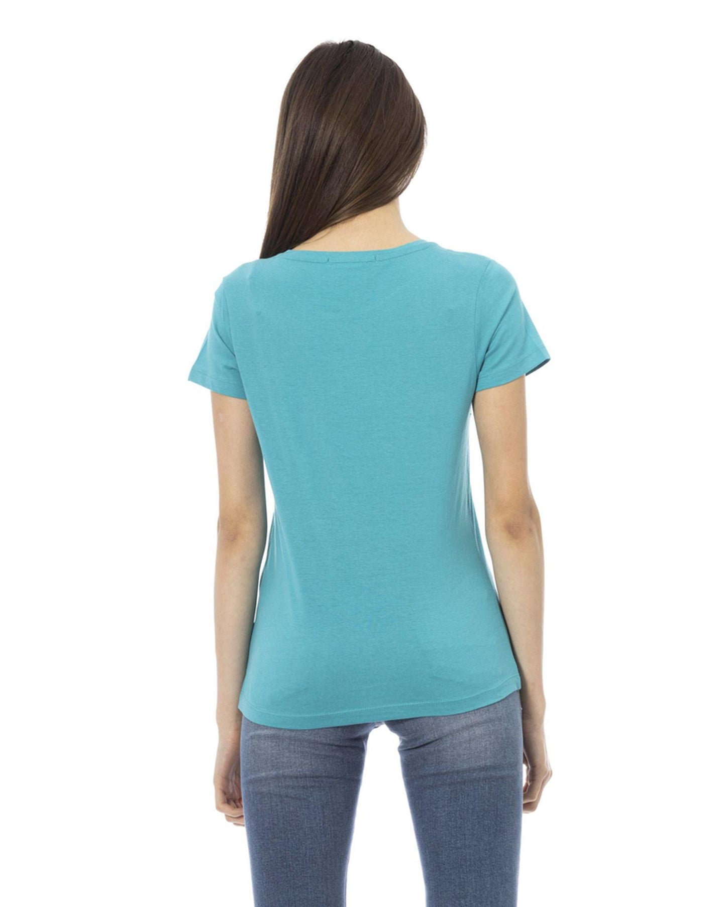 Short Sleeve T-shirt with Front Print L Women