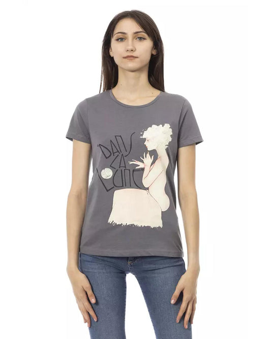 Short Sleeve T-shirt with Front Print S Women
