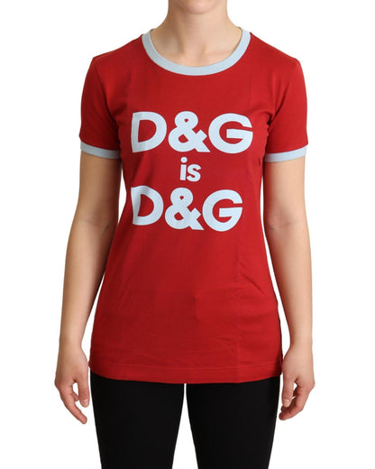 Brand New Dolce & Gabbana Crewneck Cap Sleeve T-Shirt with Motive Print 40 IT Women