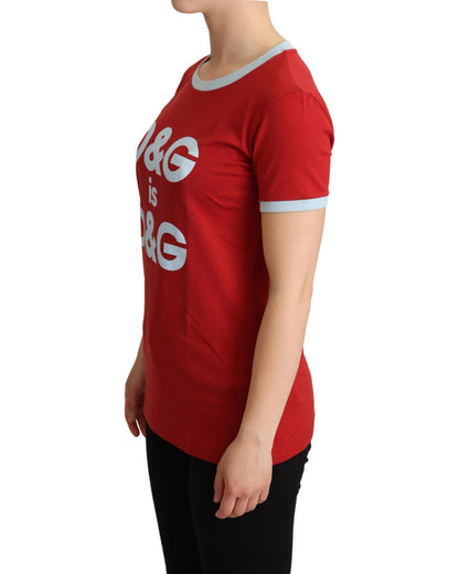 Brand New Dolce & Gabbana Crewneck Cap Sleeve T-Shirt with Motive Print 40 IT Women