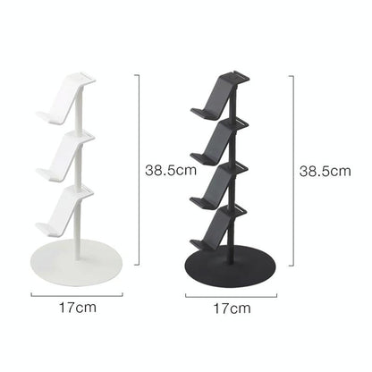 3-Tier Desktop Gamepad And Headphone Storage Rack - White