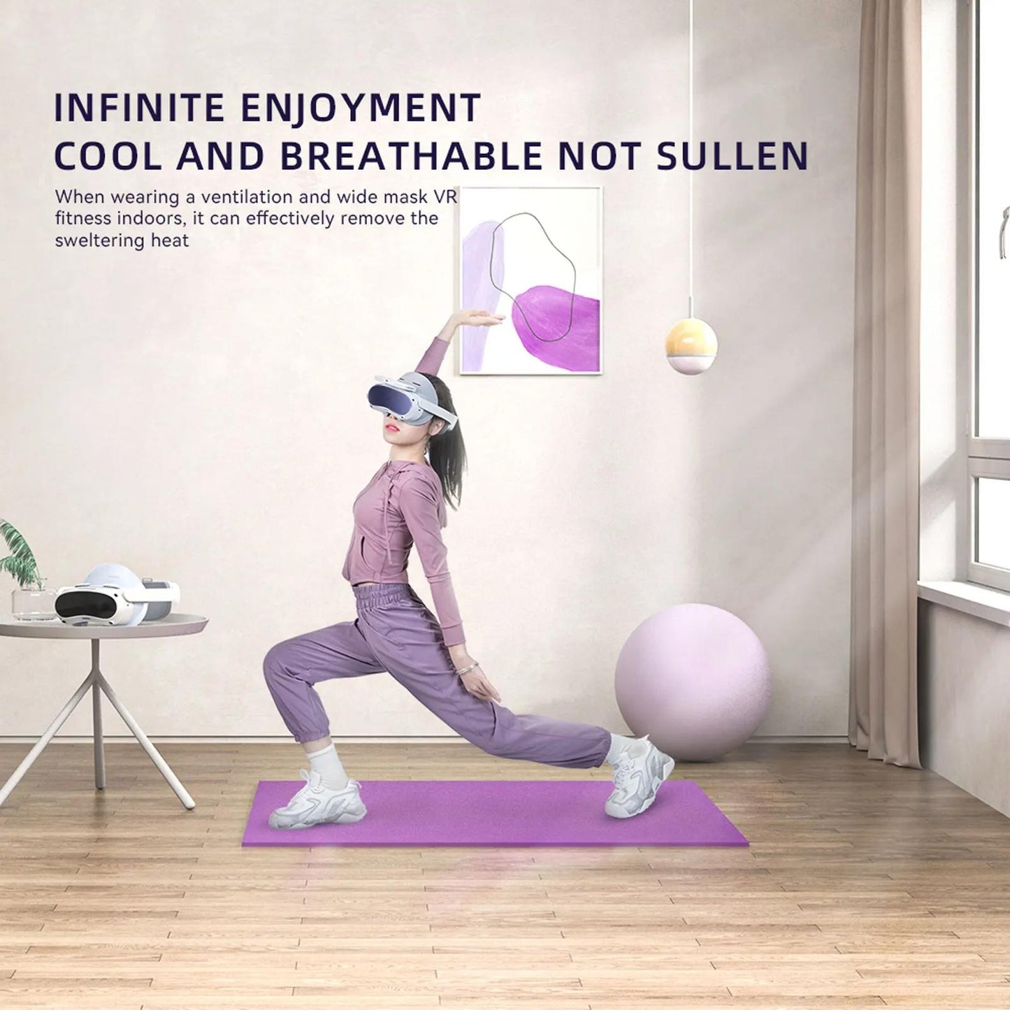 Comfortable Ice Silk Vr Face Cushion For Pico 4 Hibloks - 1Pc Pu Cotton