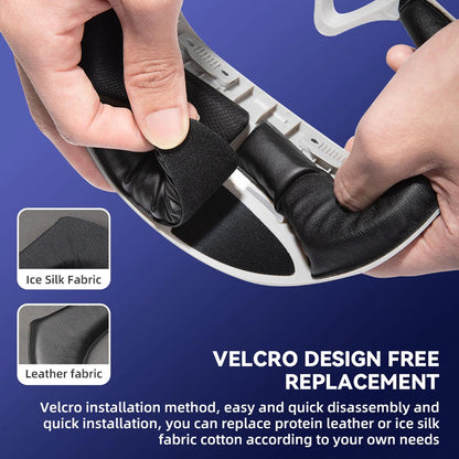 Comfortable Ice Silk Vr Face Cushion For Pico 4 Hibloks - 2Pcs Pu Cotton