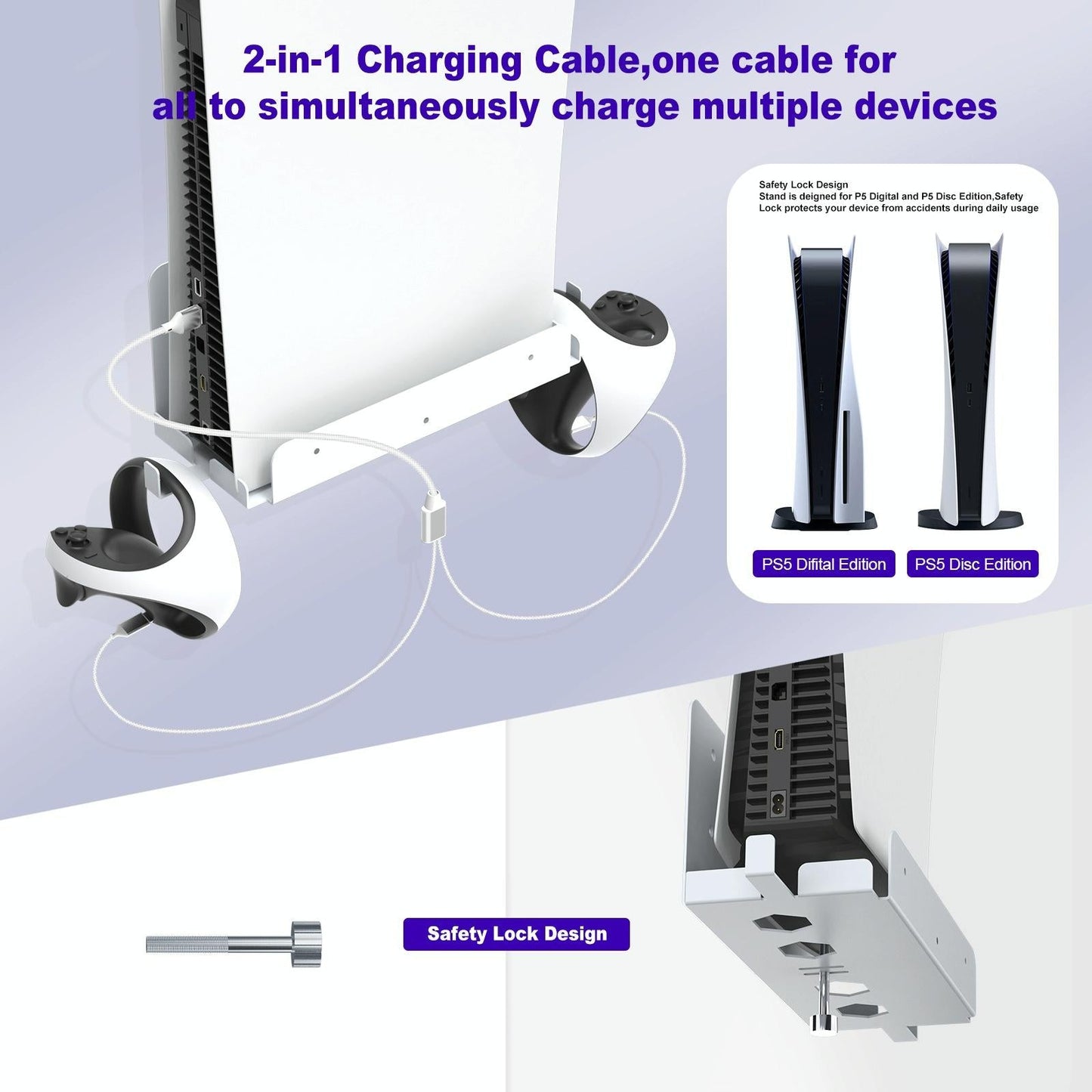 Jys Helmet Headset Storage Rack For Ps5 / Ps Vr2 Series