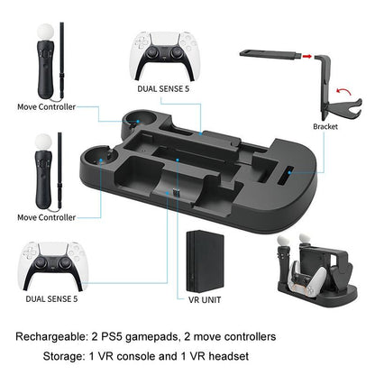 Multifunctional Ps5 / Move / Vr Charging Stand - White
