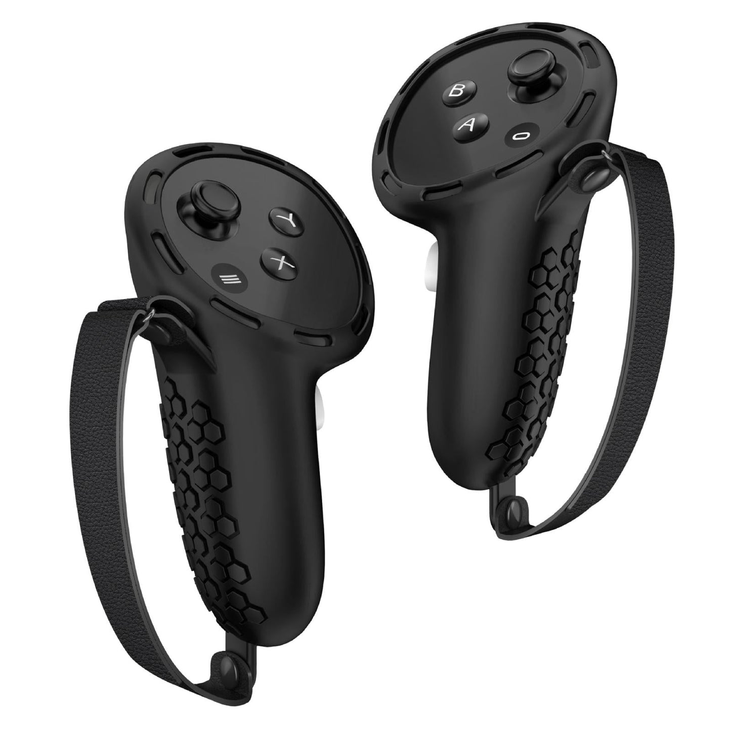 Non-Slip Silicone Cover For Meta Quest 3 Vr Controllers - Black