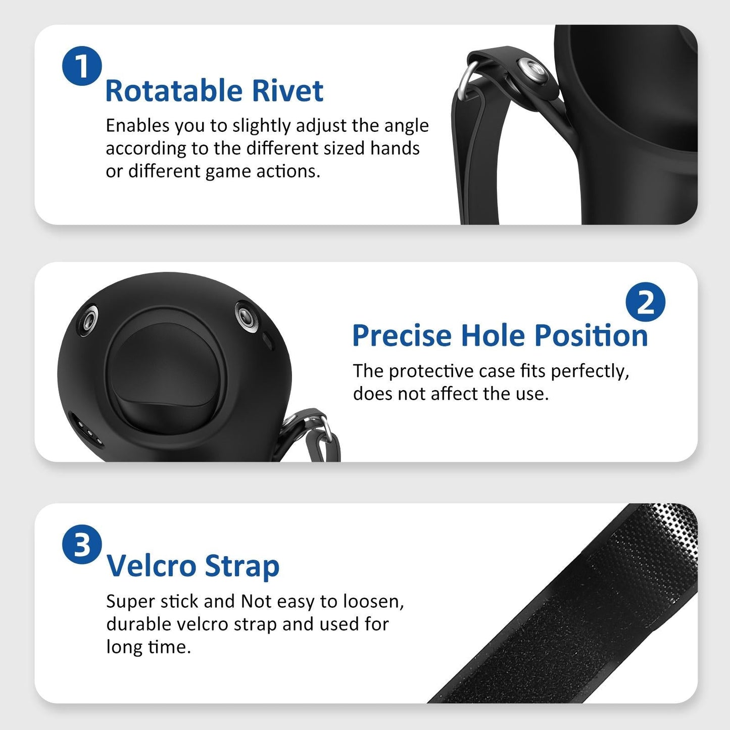 Pair Of Silicone Vr Handle Cases For Meta Quest Pro - Black