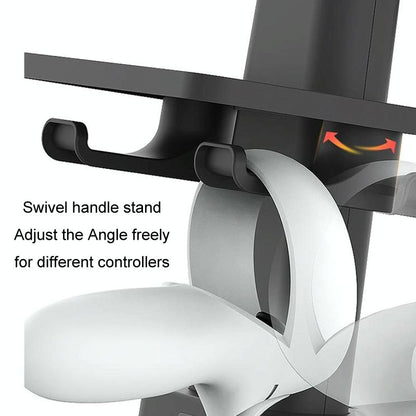 Universal Vr Headset Handle Bracket - Compatible With Pico4 Meta Quest Rift S Htc - Black