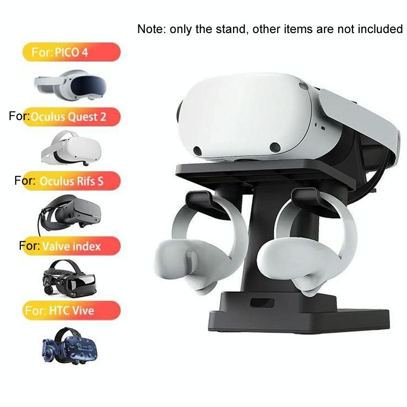 Universal Vr Headset Handle Bracket - Compatible With Pico4 Meta Quest Rift S Htc - Black