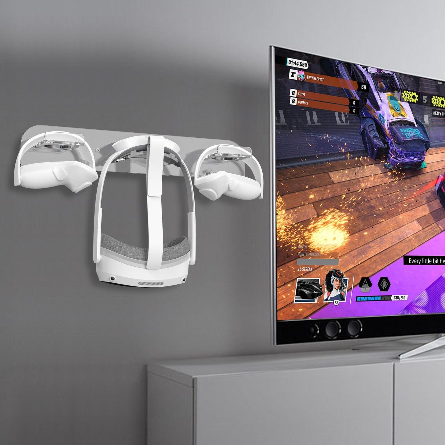 Acrylic Wall Mount For Vr Headsets - Black