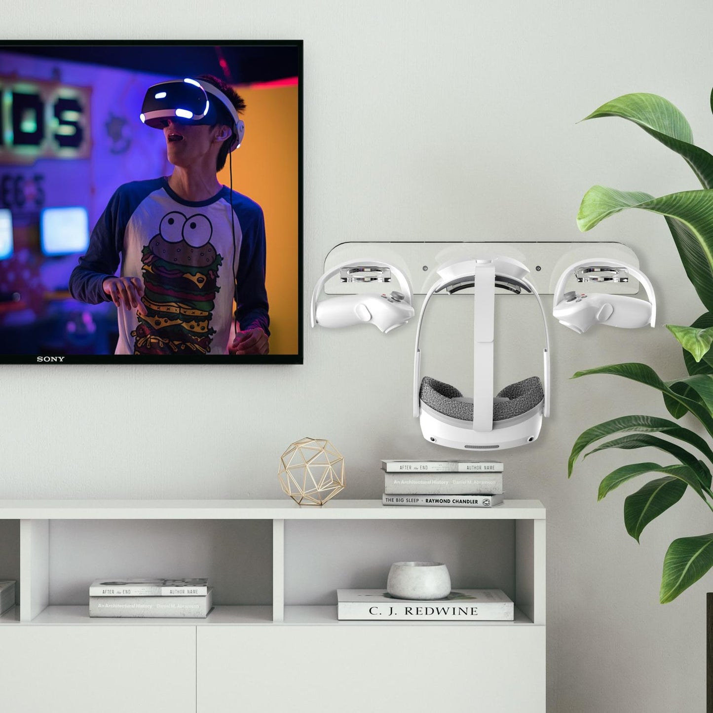 Acrylic Wall Mount For Vr Headsets - Black