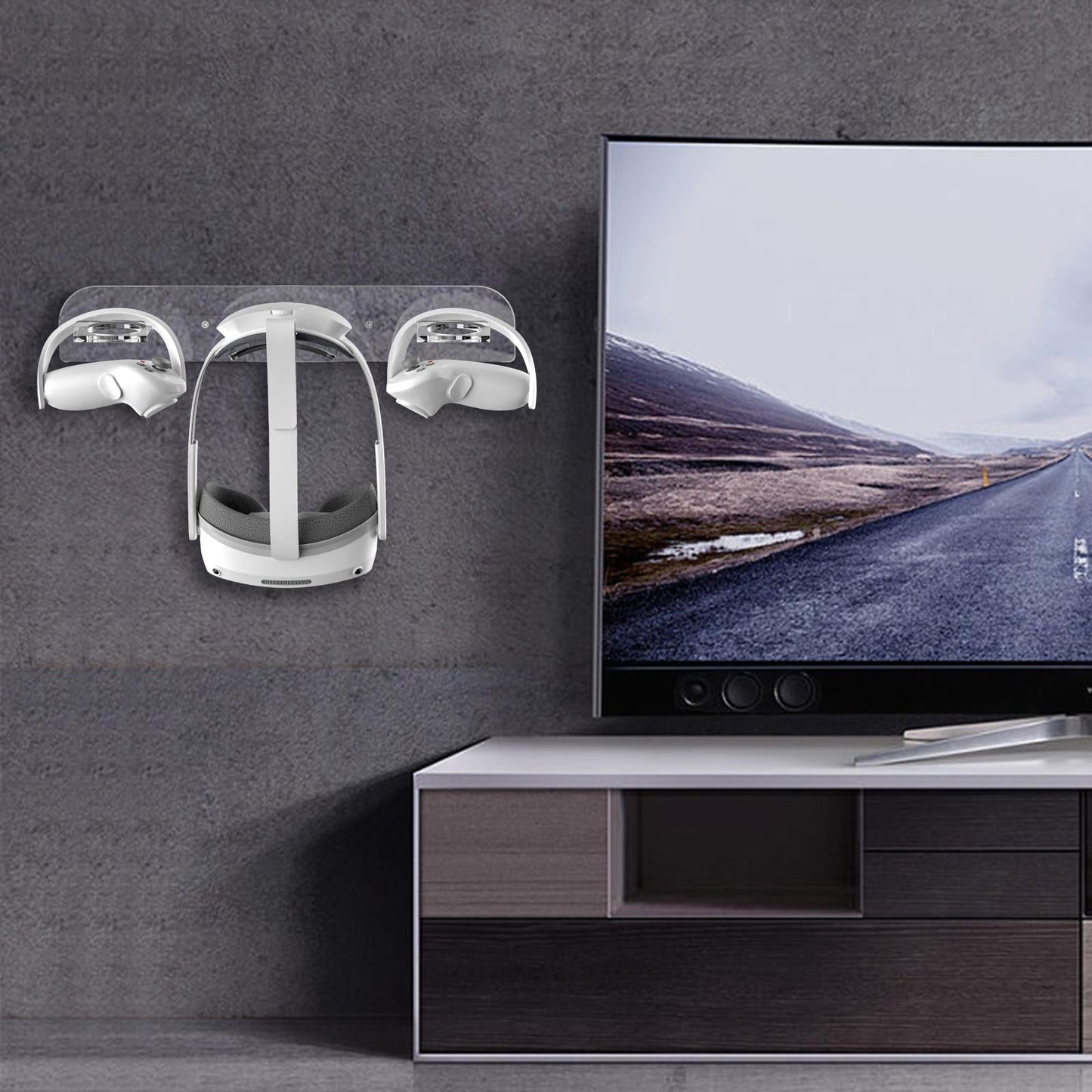 Acrylic Wall Mount For Vr Headsets - Black