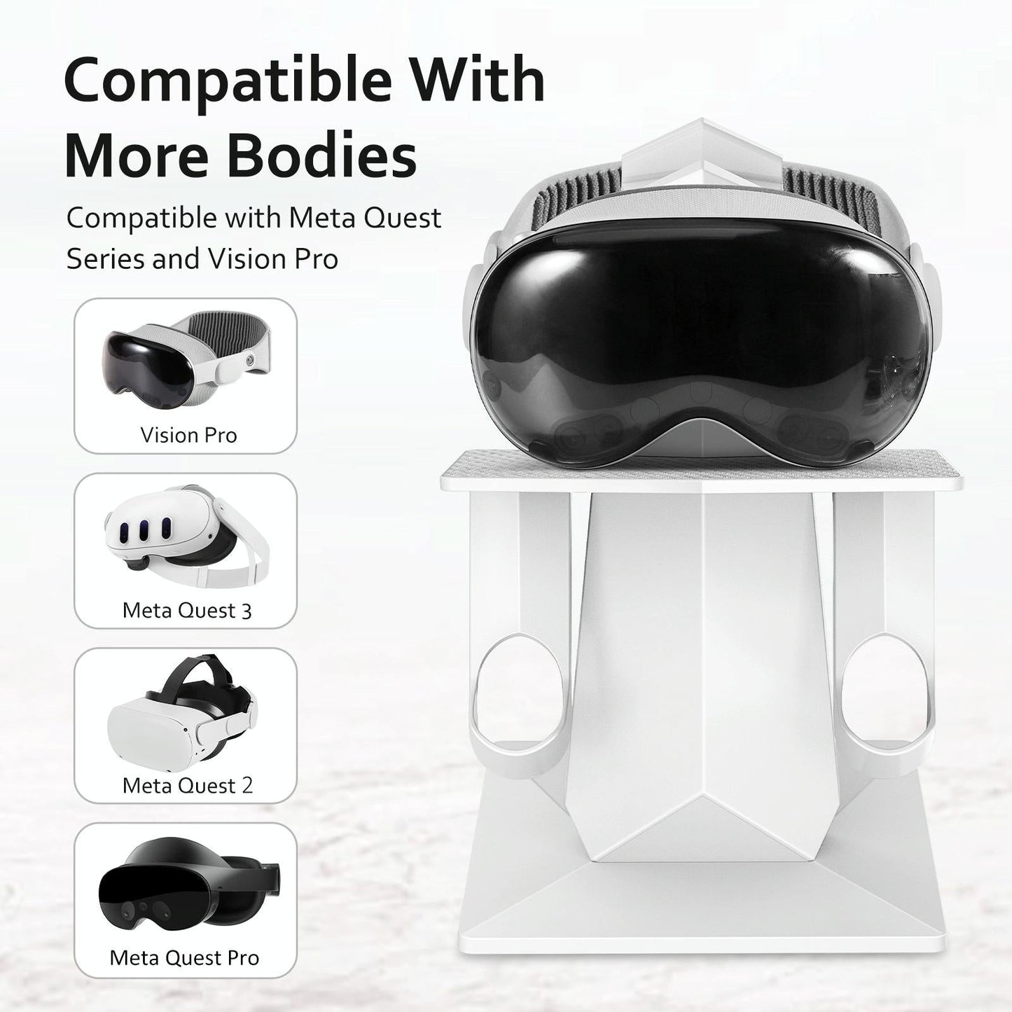 Universal Vr Headset Stand For Apple Vision Pro And Meta Quest 3 2
