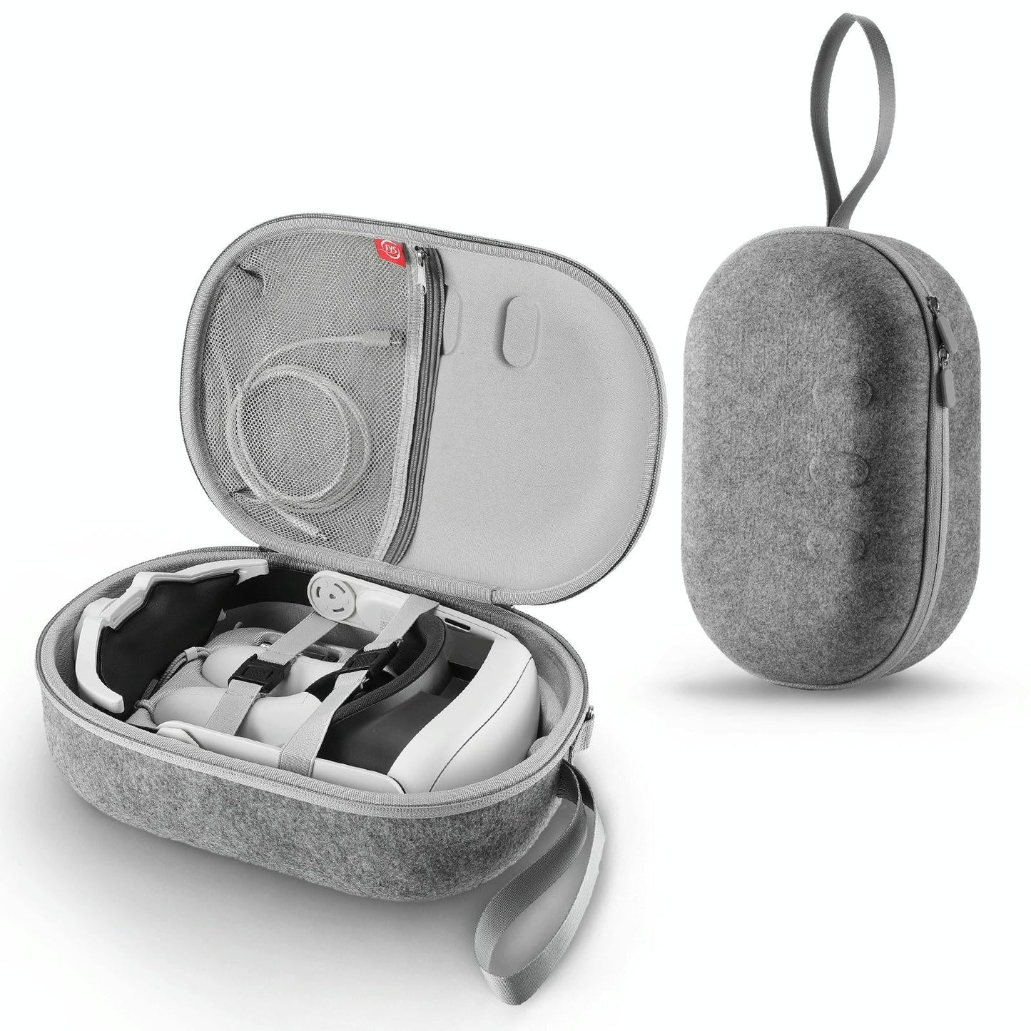 Protective Vr Storage Bag For Apple Vision Pro / Meta Quest 3 Glasses - Grey