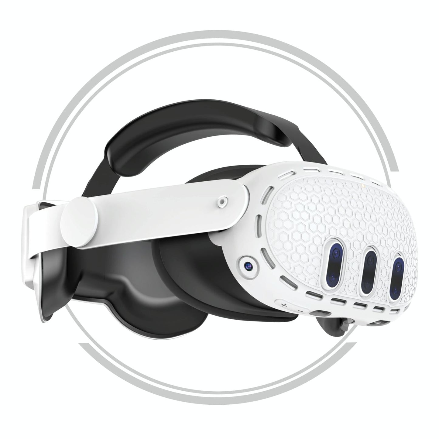 Silicone Vr Host Case For Meta Quest 3 - Fits All Sizes - White