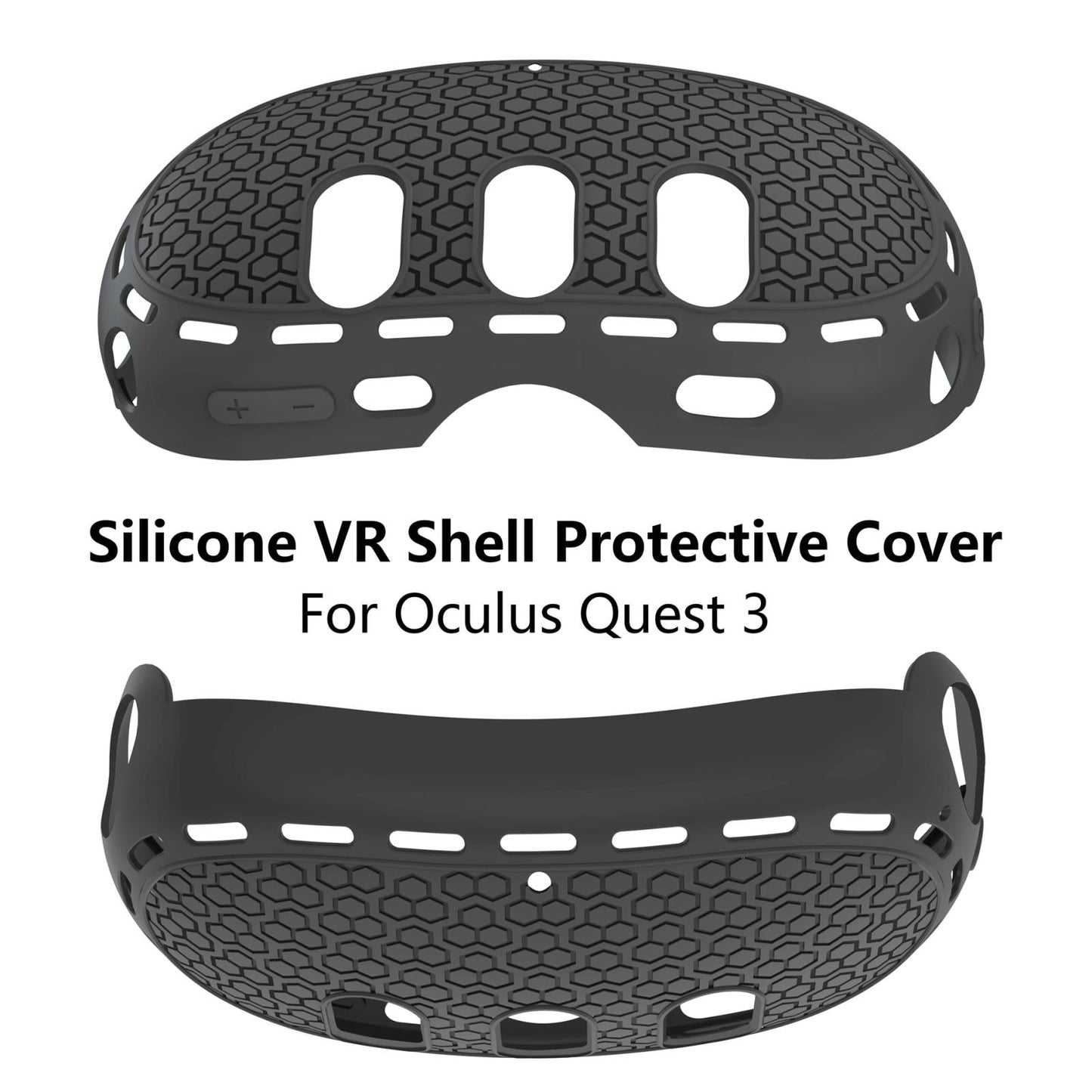 Silicone Vr Host Case For Meta Quest 3 - Fits All Sizes - White