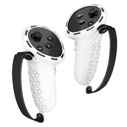 Non-Slip Silicone Cover For Meta Quest 3 Vr Controllers - White