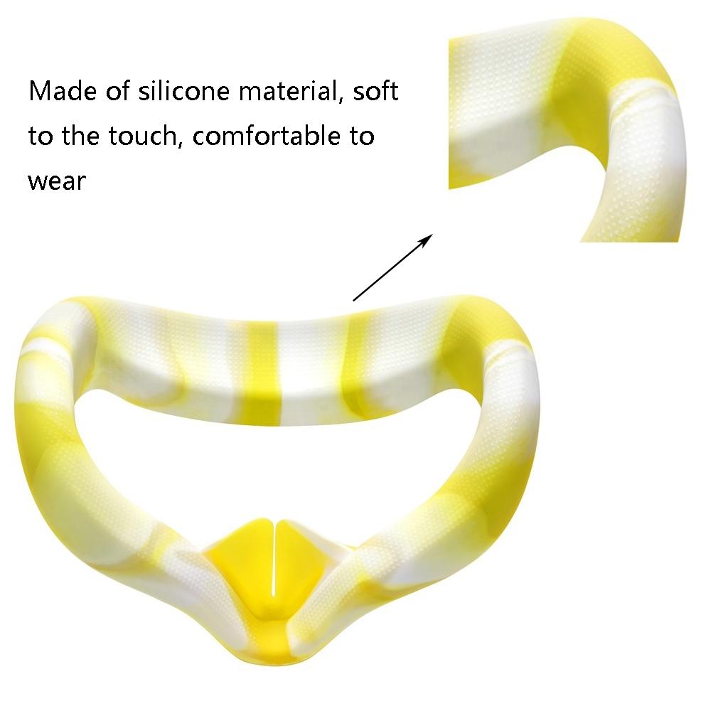 Silicone Vr Eye Cover For Oculus Quest 2 - Anti-Sweat - White Pink