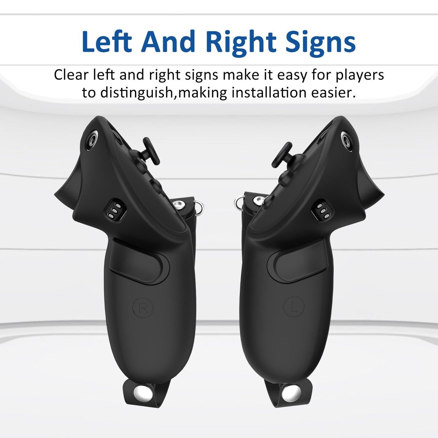 Pair Of Silicone Vr Handle Cases For Meta Quest Pro - White