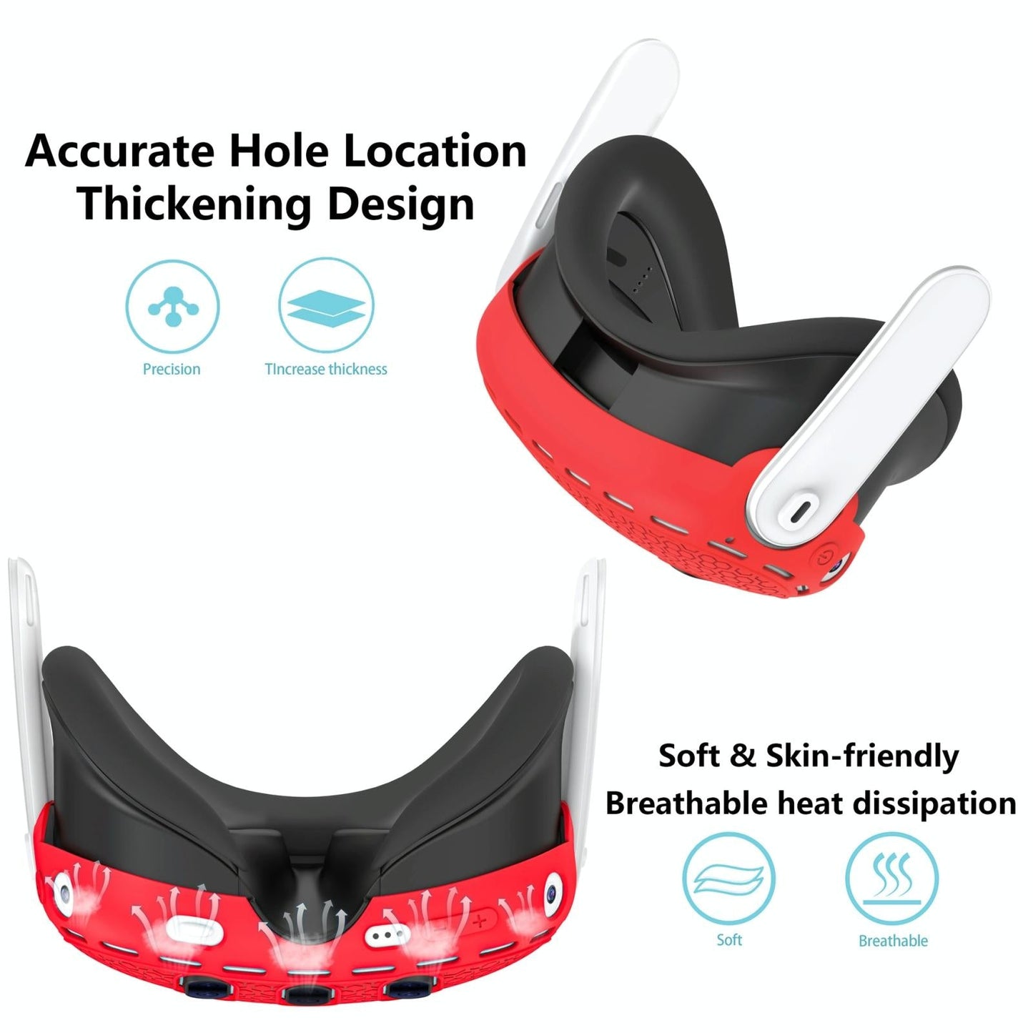 Silicone Vr Host Case For Meta Quest 3 - Fits All Sizes - Starlight