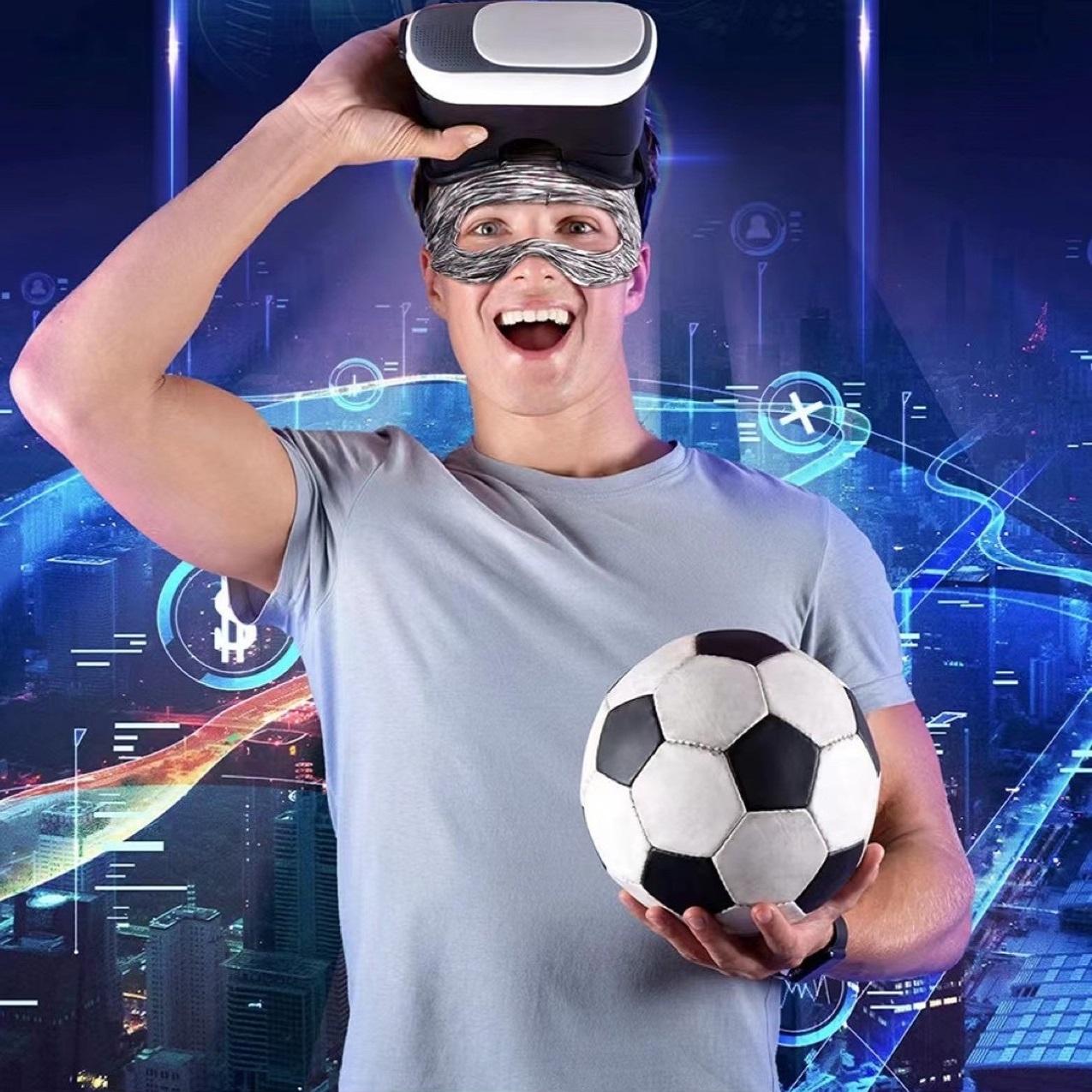 Gray Breathable Vr Eye Mask - Lightweight - Orange Gray