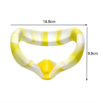 Silicone Vr Eye Cover For Oculus Quest 2 - Anti-Sweat - White Yellow
