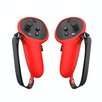 Pair Of Silicone Vr Handle Cases For Meta Quest Pro - Red