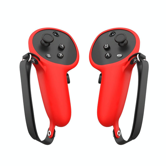 Pair Of Silicone Vr Handle Cases For Meta Quest Pro - Red