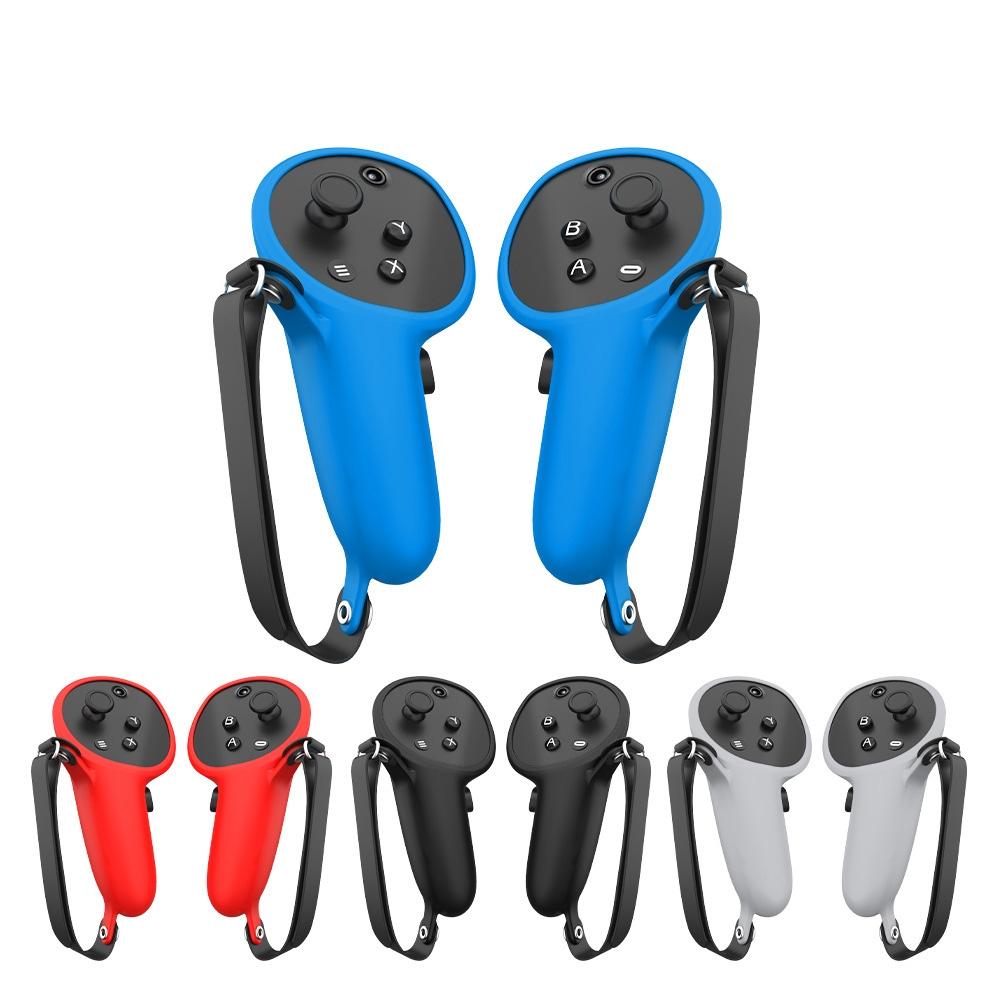 Pair Of Silicone Vr Handle Cases For Meta Quest Pro - Blue