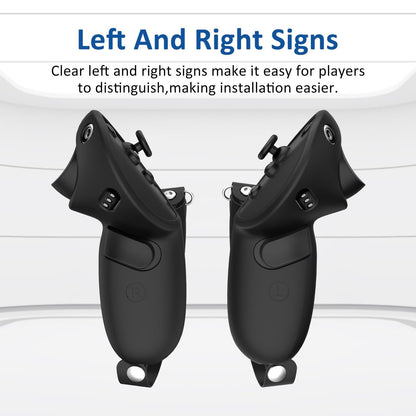 Pair Of Silicone Vr Handle Cases For Meta Quest Pro - Blue