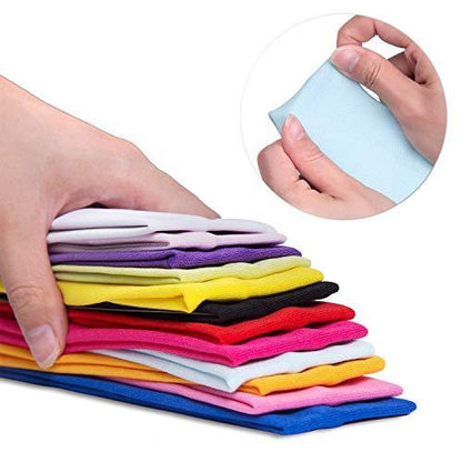 PLAIN HEADBAND Elastic Stretch Sports Yoga Hair Band Unisex 8cm Wide Wrap - Purple