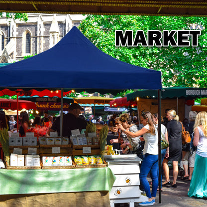 3x3m Pop Up Gazebo Outdoor Tent Folding Marquee Party Camping Market Canopy - blue