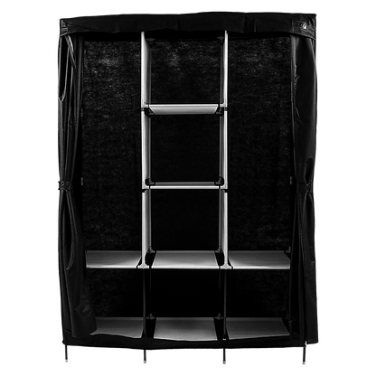 Large Portable Clothes Closet Canvas Wardrobe Storage Organizer with Shelves