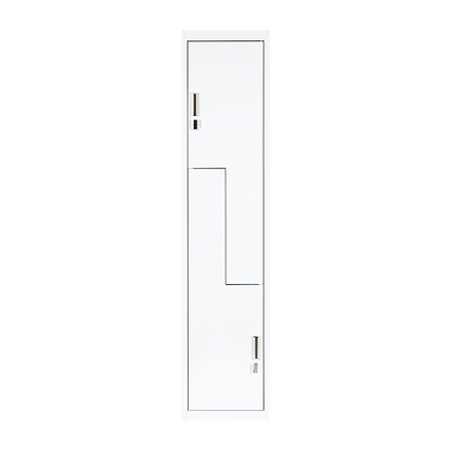 Grey Two-Door L-shaped Office Gym Shed Storage Lockers