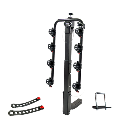 Premium 4-Bike Carrier Rack Hitch Mount Swing Down Bicycle Rack W/ 2" Receiver