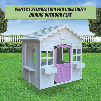 Cubby House Kids Wooden Outdoor Playhouse Cottage Play Children Timber