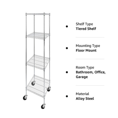 Modular Wire Storage Shelf 450 x 450 x 1800mm Steel Shelving