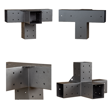 Roof Pergola Gazebo Shed Matte Black Steel Brackets DIY Kits