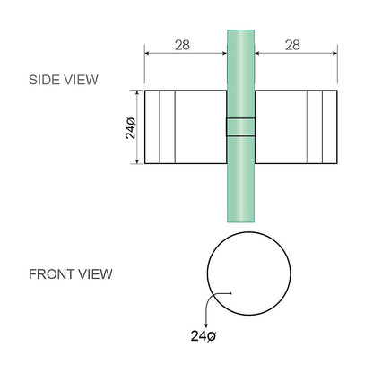 110cm Wall to Wall Frameless Shower Screen with White Channel and SS Hinges , Round Knob Handle