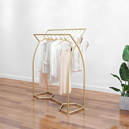 Commercial Clothing Garment Rack Retail Shop in Gold