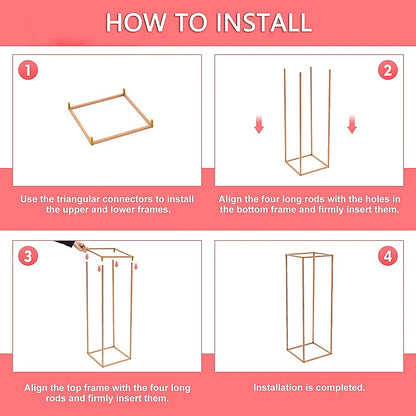 Rose Gold Metal Flower Stand