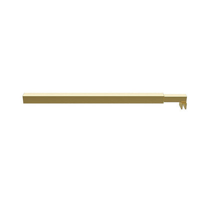 100x200cm Single Shower Glass Screen with Gold Wall Channel & Square Pole