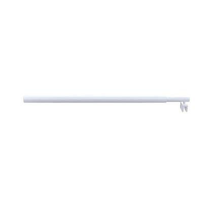 100x200cm Single Shower Glass Screen with White Wall Channel & Round Pole