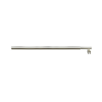 100x210cm Single Shower Glass Screen with Nickel Wall Channel & Round Pole