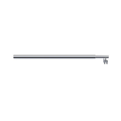 110x210cm Single Shower Glass Screen with Chrome Wall Channel & Round Pole